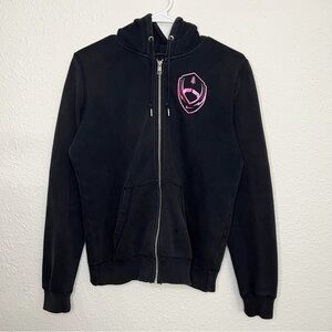 Vintage Nike Full Zip Hoodie Pink Black Rise And Unite Football Sweatshirt Women